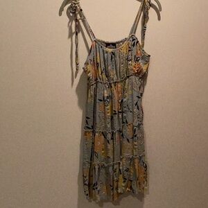 Angie Blue and yellow floral dress in size large